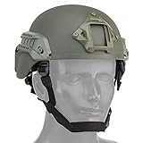 ACEXIER Tactical Fast Helmet for Military Hunting Riding CS Wargame Protective Equipment (Green)