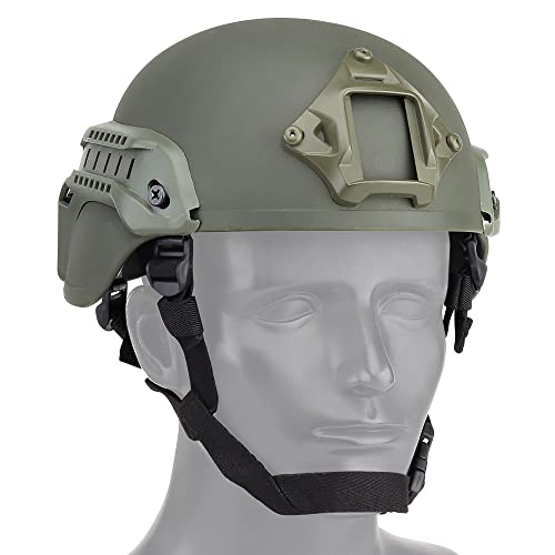 ACEXIER Tactical Fast Helmet for Military Hunting Riding CS Wargame Protective Equipment (Green)