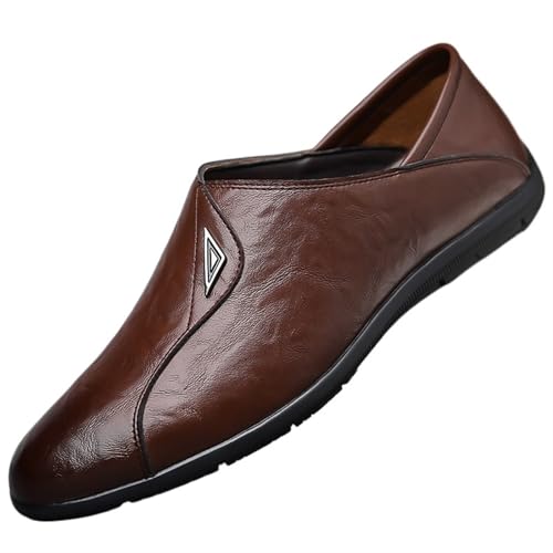Dress Shoes for Men Men's Leather Shoes Summer Genuine Leather Breathable Business Formal Men's Casual Loafers Soft Sole