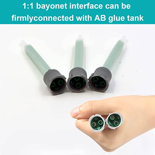 Maotrade 10 Stück Statikmischer Mischdüsen 1:1 Mischrohr Mischerspitzen Mixtülle Kunststoffkleber Mischertülle für 2K-Kleber 2 Komponenten Kleber