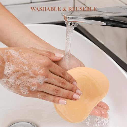 BALIWELL Bra Pads Inserts Sticky Bra Push Up, Silicone Adhesive Breast Lift Waterproof Padding for Women Sports Swimsuits Bikini Dress Bathing Suit, 4.33\'\' * 3.15\'\' * 0.98\'\'