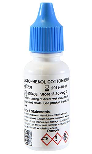 Lactophenol Cotton Blue, Fungal Stain, 15ml, by Hardy Diagnostics
