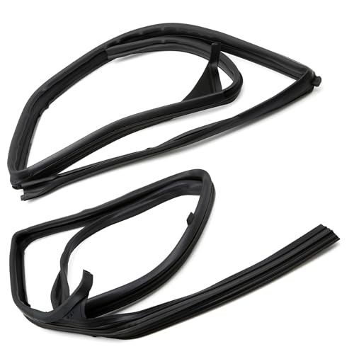 ECOMARK Front Door Glass Window Channel Run Rubber Seal Compatible with Nissan D22 Frontier 1998 1999 2000 2001 2002 2003 2004 2005 Replace 80331-2S400 80330-2S400 803312S400 803302S400