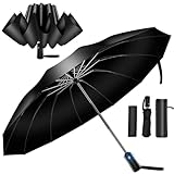 【2026逆折り式 & 12本骨超大サイズ】折りたたみ傘 ワンタッチ自動開閉 メンズ傘 大きい 逆折り式 折り畳み傘 UPF50+ 折りたたみ日傘 おりたたみ傘 晴雨兼用 超撥水 耐強風設計 男子日傘 紫外線遮蔽 梅雨対策 台風対応 メンズ レディース（ブラック）
