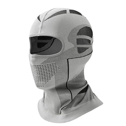 QIUYMGFG pasamontañas Gorro Mascarilla Facial con Aislamiento a Prueba de frío, Resistente al Viento, para Ciclismo, Cabeza, Cuello, Cara Completa para Actividades al Aire Libre(Gray)