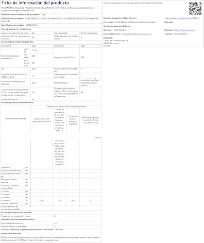 HAIER Congelatore verticale H4F226WEH1, classe E - 11
