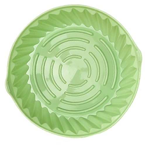 DECHOUS Non-stick Silicone Air Fryer Liner Pad Reusable Baking Mat for Air Fryer Accessories Round High-temperature Resistant Easy Clean for Meats Vegetables and Desserts