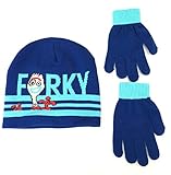 Disney Toy Story 4 Forky Kids Boys Girls Hat & Gloves Set Blue