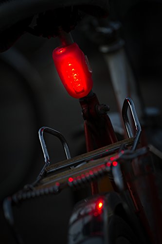 Image of The Friendly Swede Silicone 7 LED Bike Light Set of Headlight and Rearlight, White and Red (Bike Lights Kit)