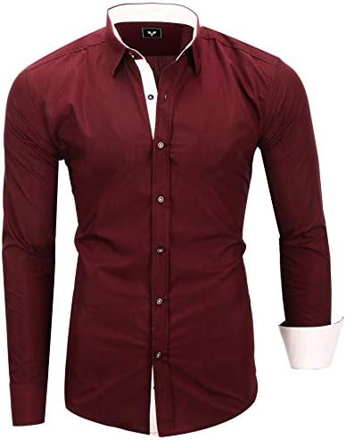 Camicia Uomo Slim Fit Cotone Oxford - Maniche Lunghe, Facile Stiro, Taglie S-2XL - Foto 12