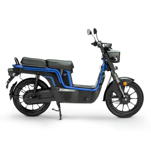 Image of E-Luna X3 Pro Electric Scooter with Charger - Ocean Blue - Ex-Showroom