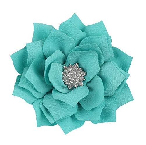 Qandsweet Girls' Hair Clips With Jeweled Flower Ms Brooch For Toddler Girl Teens Womens (13 Pieces 3.5" Flower) #TOP5