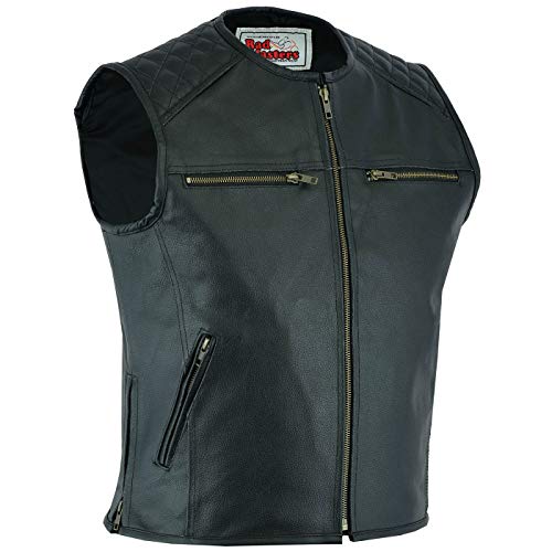 Lederkutte German Wear Motorrad Kutte Lederweste Bikerweste in Größe 62/5XL