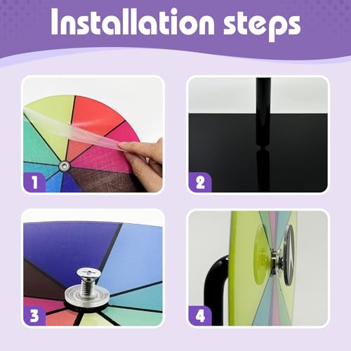 GYHWOFUL 2 Stück Glücksrad 20cm - Glücksrad mit gleicher und ungleicher Teilung, Glücksrad zum Drehen mit Markierstift, Zum Selbstgestalten Gluecksrad, Drehrad für Wortspiele Karneval Party