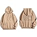 FOCLMP Dear Person Behind Me Hoodie Sweatshirts Letter Pullover Tops Trendy Comfort Sweatshirts Cute Fall Fashion Clothes Sweatshirts for Teen Girls Preppy Khaki 2X