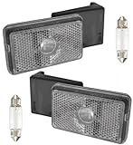 feux gabarit remorque Position Droite et Gauche Rebadis - 2x Feux de Position latéral, Feu de gabarit droit et gauche pour remorque, blanc, support languette, livré avec ampoules