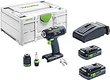atornillador festool cxs Calidad original de Festool Festool Taladro atornillador a batería T 18+3 HPC 4,0 I-Plus