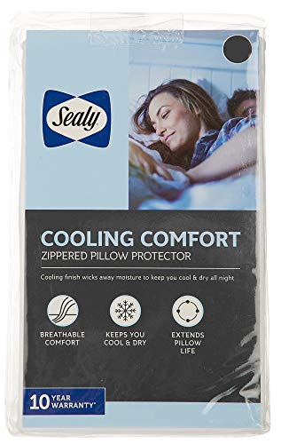 Sealy Cooling Comfort Zippered King Pillow Protector King White
