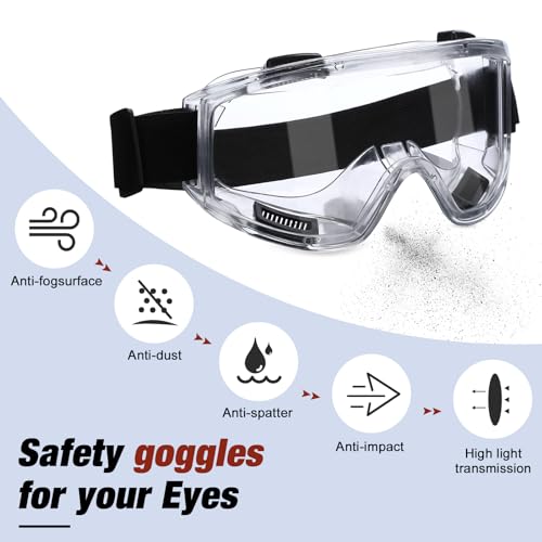 HOLULO Atemschutzmaske Staub mit Filter, Wiederverwendbare Halbgesichtsabdeckung mit Schutzbrille, Staubmaske Staubschutzmaske für Schleifen Lackieren Polieren Feinstaub (Respirator Mask)