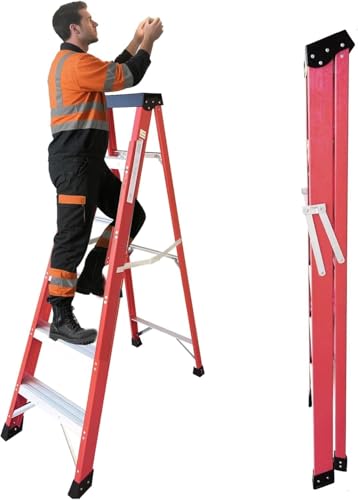Image of Fiberglass Step Ladder, 500-Pound Load Capacity