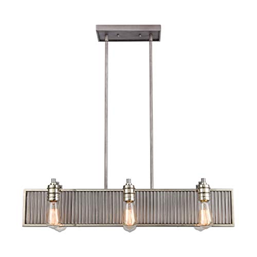 Elk Home 15928/6 Corrugated Steel 32'' Wide 6-Light Chandelier In Weathered Zinc #TOP1