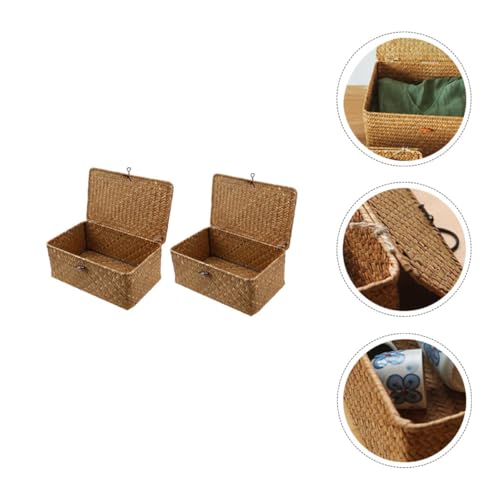 Caja de almacenamiento con tapa para evitar el desorden en el baño con diseño sencillo 8
