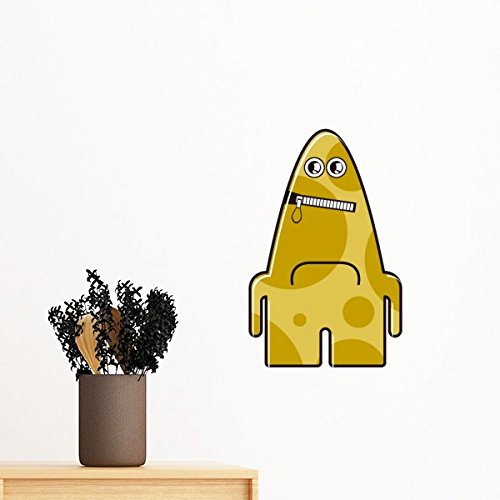 Sticker Mural Alien Jaune de Qualité Supérieure Art Mural Amovible
