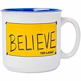 Silver Buffalo Ted Lasso Believe Ceramic Camper-Style Coffee Mug, 20 Ounces
