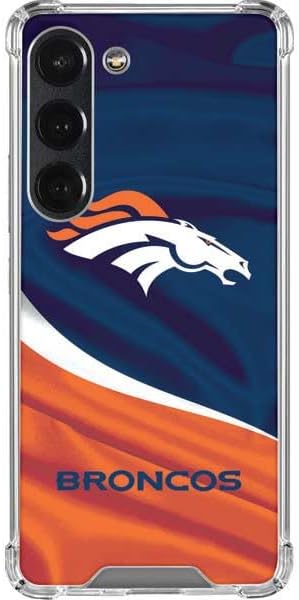 Skinit Clear Phone Case Compatible with Galaxy S23 - Officially Licensed NFL Denver Broncos Design