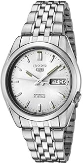 Seiko Men's SNK355K Seiko 5 Automatic Silver Dial Stainless Steel Watch