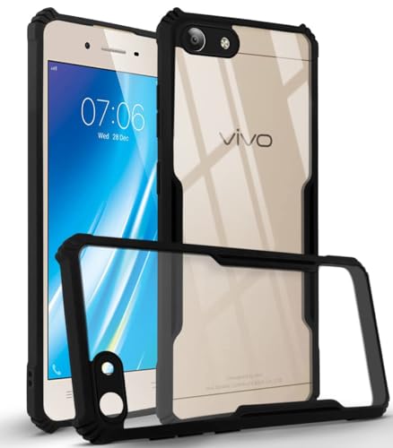 Image of Jkobi Back Cover Case for Vivo Y53 (Shockproof with Polycarbonate Clear Panel | Professional Black)
