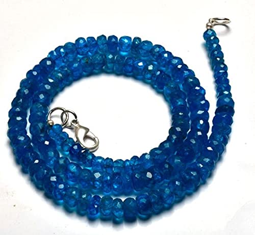 Apatite bleue néon perles naturelles facettées 4-6mm pour réparer vos colliers