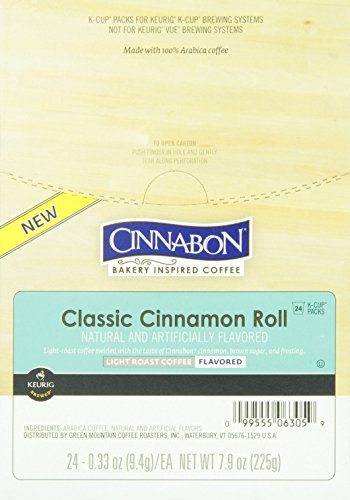 Cinnabon Classic Cinnamon Roll, Single-Serve Keurig K-Cup Pods, Flavored Coffee, 24 Count #TOP4