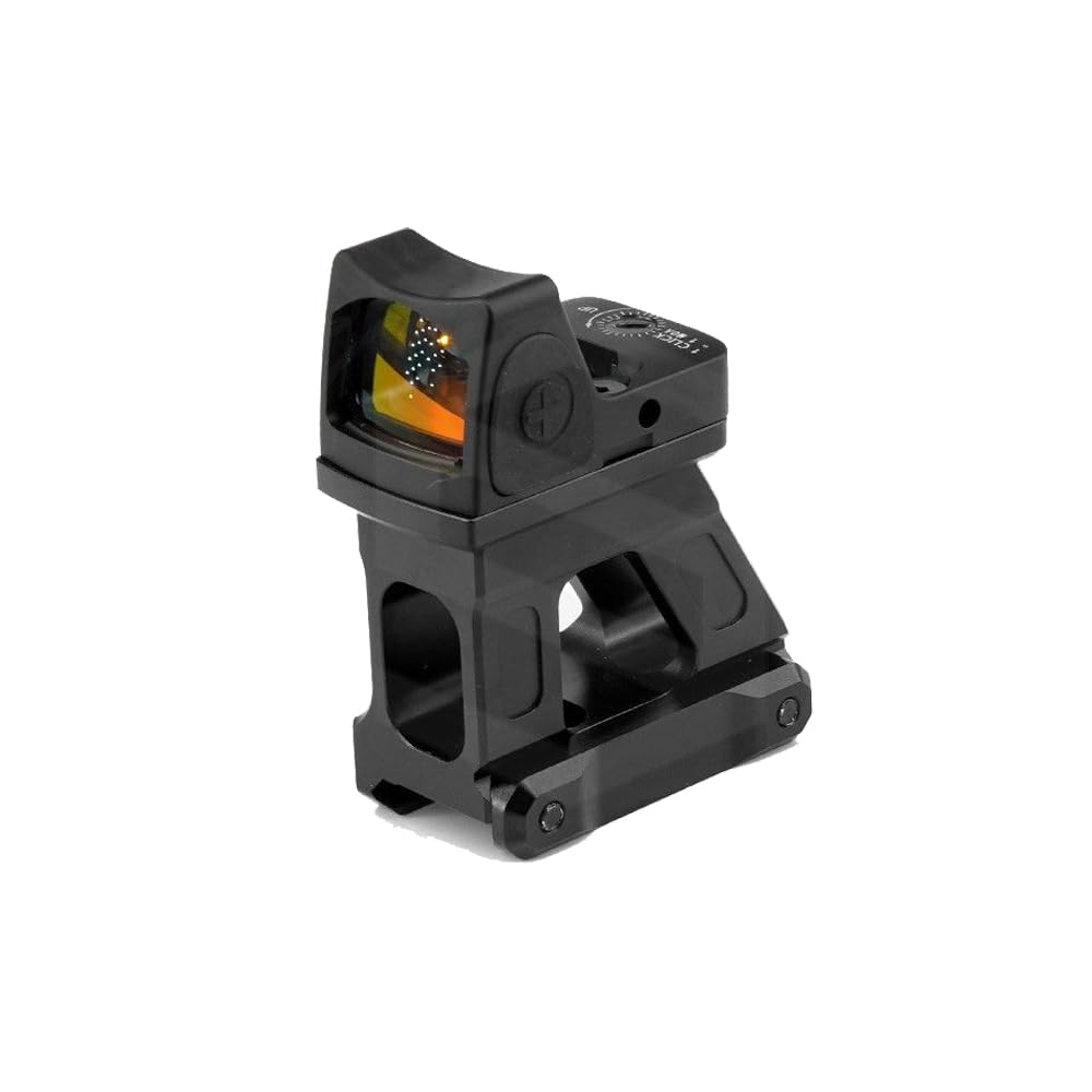 Tactical Mini 3MOA Red Dot Reflex Sight Scope & Fast Optic Riser Mount Combo, 2.26” Optical Centerline Height, Fit 20mm Rail, Black