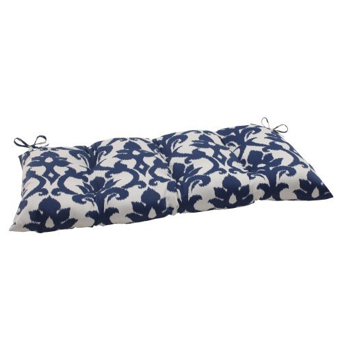 Pillow Perfect Indoor/Outdoor Bosco Navy Swing/Bench Cushion by Pillow Perfect