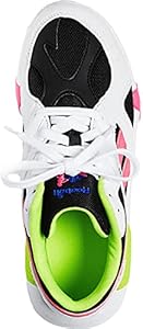 Reebok Tênis unissex Aztrek Double 93, Branco/Preto/Rosa, 4