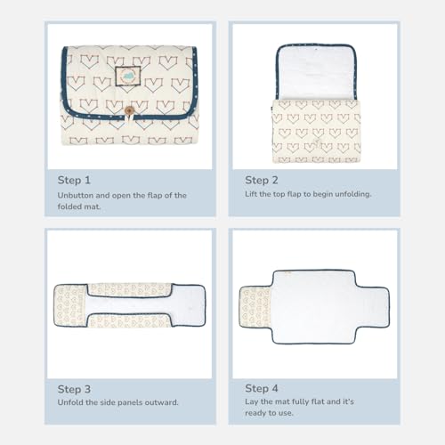 Image of Tidy Sleep Portable Diaper Changing Mat /Pad for Newborns & Infants Baby 0-24 Months Light Weight, Portable, Water Proof (Galactic Love)