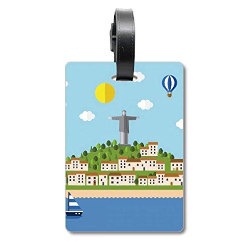 Étiquette valise motif ballon de feu Brésil Mount Corcovado règle le problème des bagages perdus
