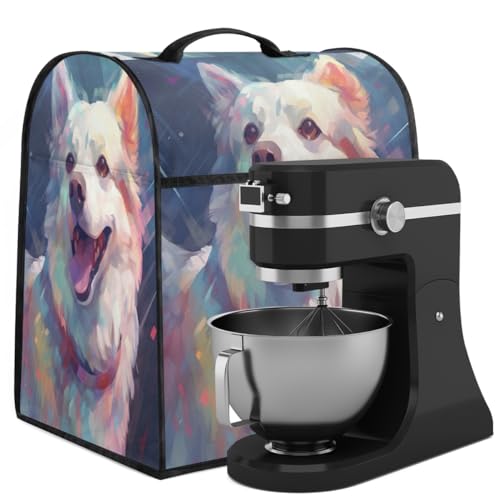 Coffee Maker Cover Cute Dog Pattern Kitchen Appliance Covers Small Appliance Covers Blender Cover Juicer Cover Dust Covers for Kitchen Appliances with Top Handle and Pockets,Washable,B45