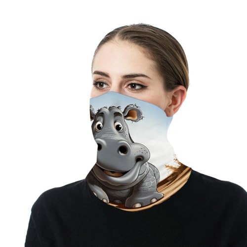 Neck Gaiter Face Mask Men Women, Cartoon Rabbit Face Mask Scart Cover for Dust Wind Sun Protection4