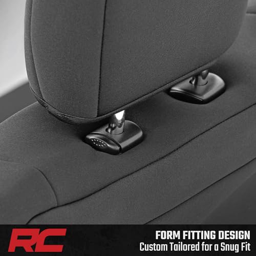 Image of Rough Country Neoprene Front Seat Cover for Ford F-150, Lightning, F-250 & F-350 (2015-2026) Crew Cab w /Front Bench Seat