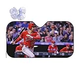 人気 大谷翔平 サンシェード 車フロント ガラスカバー 遮光 断熱 車用 紫外線カット 簡単着脱 吸盤 車用サンシェード 保護四季用 雑貨 140*76cm