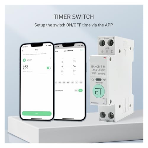 Interruptor remoto inalámbrico con protección de sobrecorriente y medición 6A 6