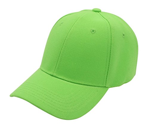Baseball Cap Men Women - Classic Adjustable Plain Hat (Lime)