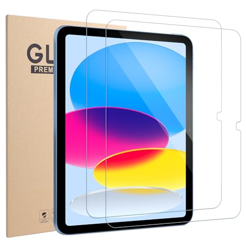 Xahpower Lot de 2 Protection Écran pour iPad 11/10e Génération, Dureté 9H, Anti Rayures, Film de Protecteur en Verre Trempé Compatible avec iPad (A16) 11 Pouces (2025) et 10,9 Pouces (2022)