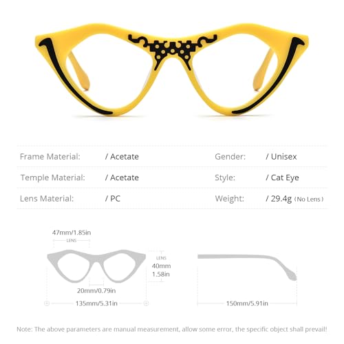 Image of HEPIDEM Multicolor Acetate Glasses Frame Women Cat Eye Eyeglasses Men Optical Spectacles 9291