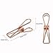 Zoohot Pack of 25 Rose Gold Small Metal Clips - Multi-Purpose Clothesline Utility Clips