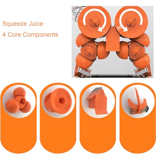 Exprimidor de naranja comercial, máquina de zumo de alta potencia para exprimir rápidamente, ideal para varias naranjas, perfecto para bebidas de jugo