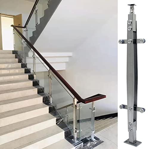 Poteau balustrade verre en acier inoxydable pour design épuré - 2