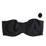 Ayigedu Women's Strapless Minimizer Multiway for Large Bust Underwire Unlined Plus Size Bra 46-DD Black - Image 3